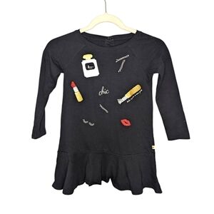 Kate Spade New York Children's Girl Drop Waist chic Terry sweatshirt dress 6x